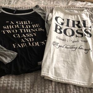 Boutique Long sleeve and shirt sleeve shirts